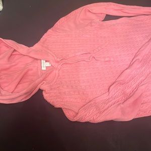 Charter Club Pink medium knitted hoodie with matching knit bottoms